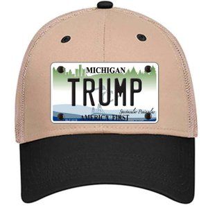 Trump Michigan Metal on Trucker Mesh Snapback Hat